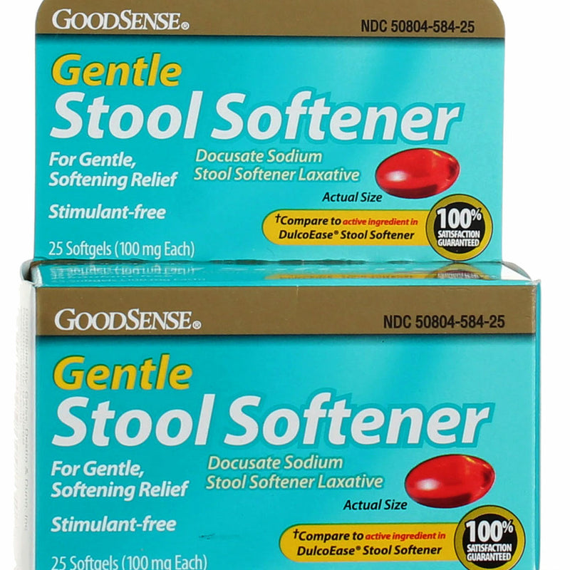 GoodSense Gentle Stool Softener Laxative Softgels, 25 Ct