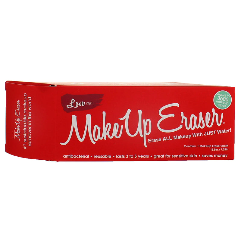 MakeUp Eraser The Original Antibacterial Reusable Makeup Eraser, Love Red