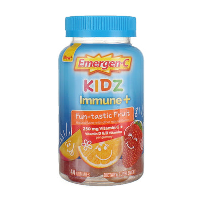Emergen-C Kidz Immune + Gummy Vitamins Dietary Supplement, Fun-tastic Fruit, 250 mg, 44 Ct