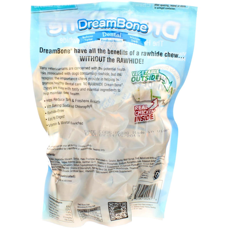 DreamBone Dental Dog Chew, Mini, 16 pieces