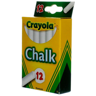 Crayola Chalk, White, 12 Ct