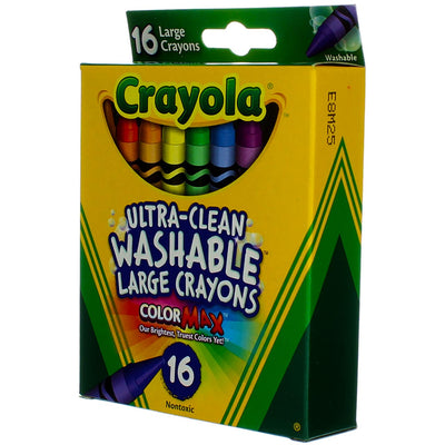 Crayola Ultra-Clean Crayons, Large, 16 Ct