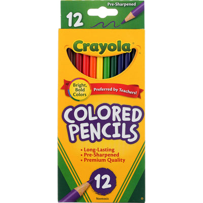 Crayola Colored Pencils, Long, 12 Ct