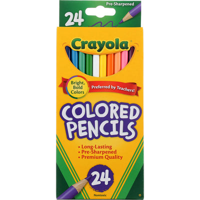 Crayola Colored Pencils, Long, 24 Ct