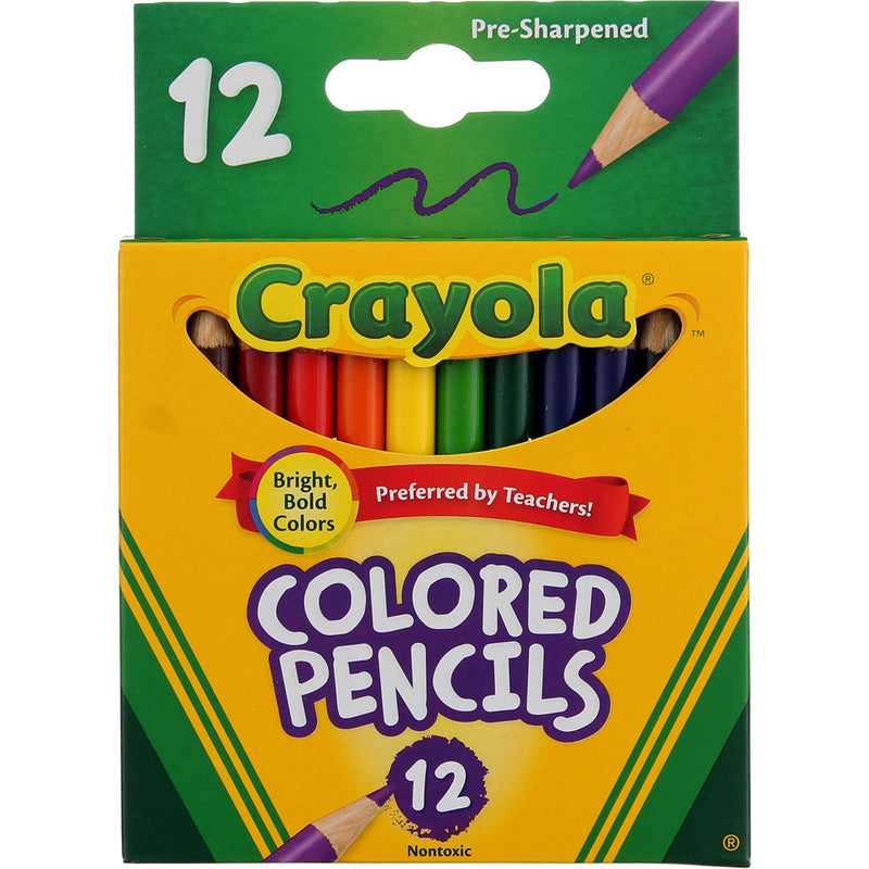 Crayola Colored Pencils, Short, 12 Ct
