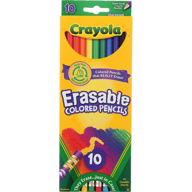Crayola Erasable Colored Pencils, 10 Ct
