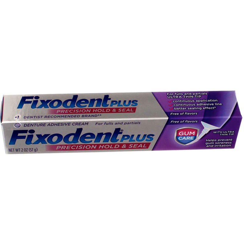 Fixodent Plus Gumcare Denture Adhesive Cream, Unflavored, 2 oz