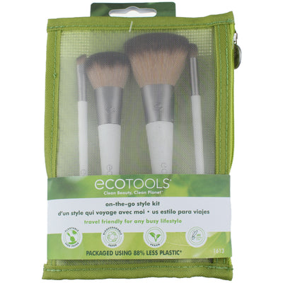 Ecotools On-The-Go Style Kit Brush Set, 4 Ct (5 pack)