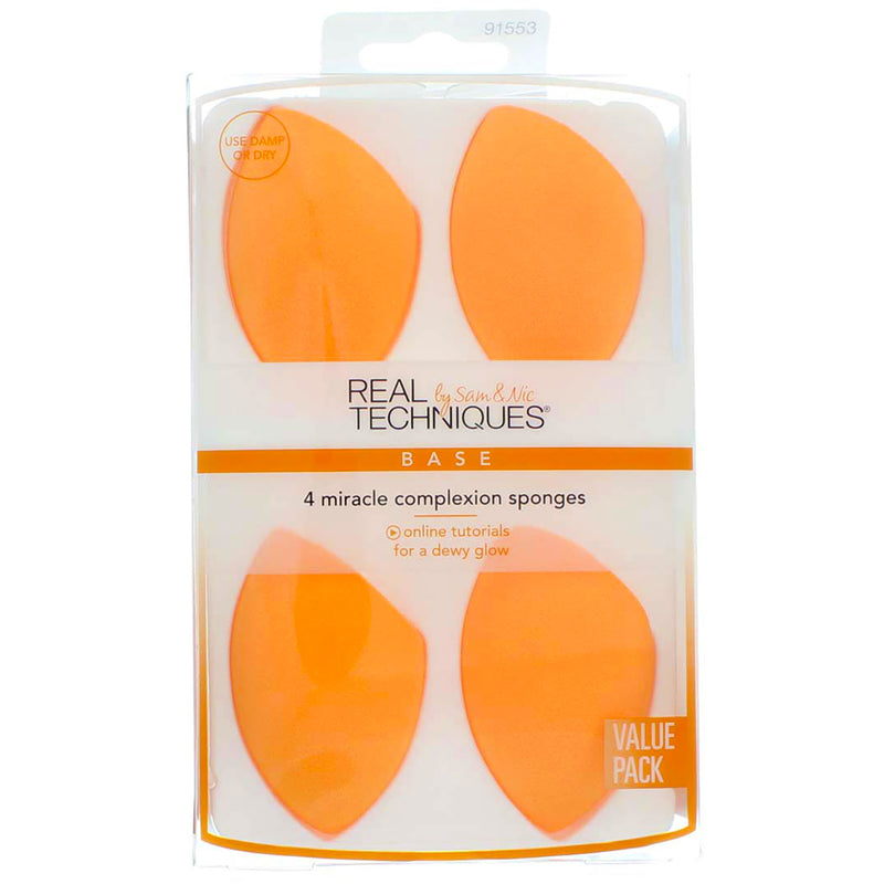 Real Techniques Miracle Complexion Sponge, 4 Ct (4 Pack)