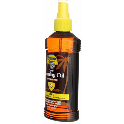 Banana Boat Deep Tanning Oil, SPF 4, Water Resistant, 8 fl oz