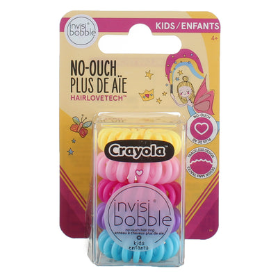 Invisibobble Crayola HairLoveTech no-ouch Hair Rings, 5 Ct