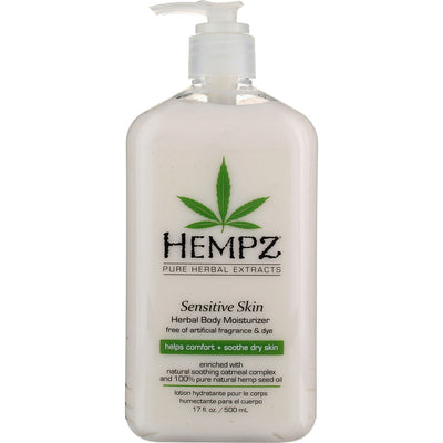 Hempz Herbal Body Moisturizer, Sensitive Skin, 17 fl oz