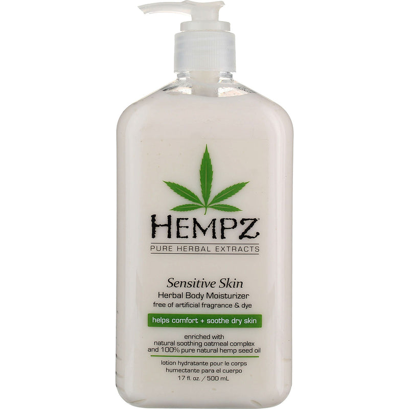 Hempz Herbal Body Moisturizer, Sensitive Skin, 17 fl oz