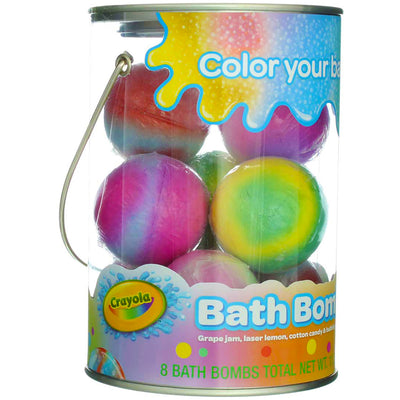 Crayola Bath Bombs Bucket, Scented, 11.29 oz, 8 Ct