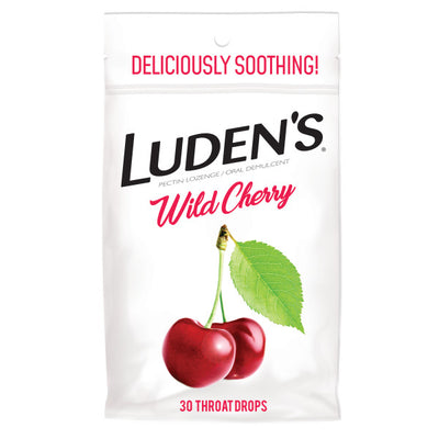 Luden's Soothing Throat Drops, Wild Cherry, 30 ct (Pack of 1)