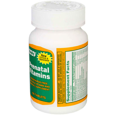 Rugby Prenatal Vitamins Tablets, 100 Ct