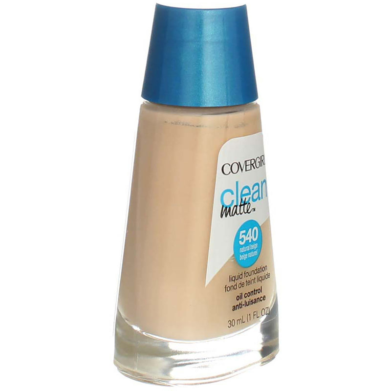 CoverGirl Clean Matte Liquid Foundation, Natural Beige 540, 1 fl oz