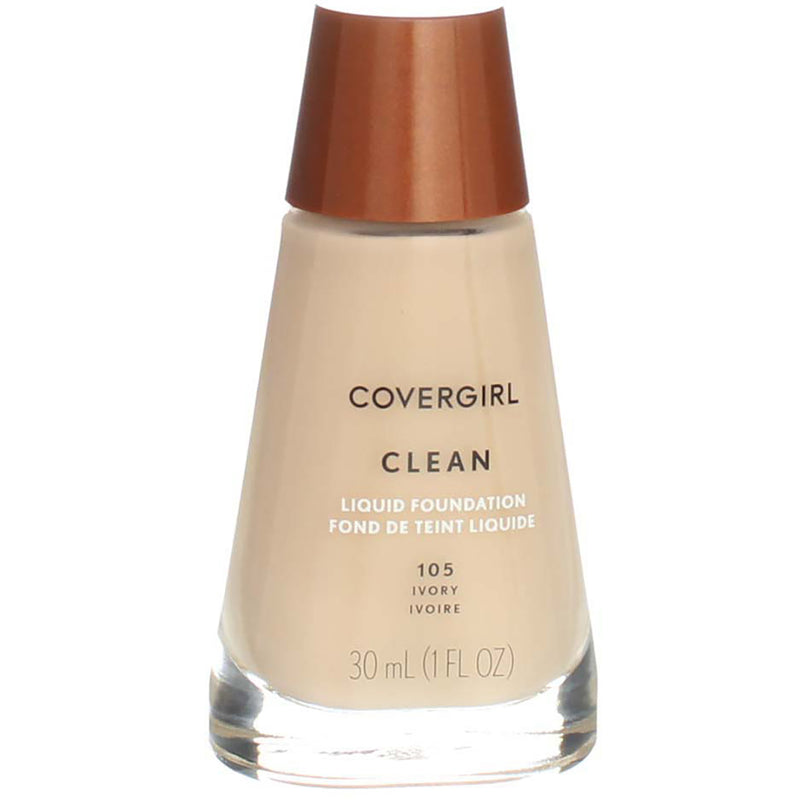 CoverGirl Clean Liquid Foundation, Ivory 105, 1 oz