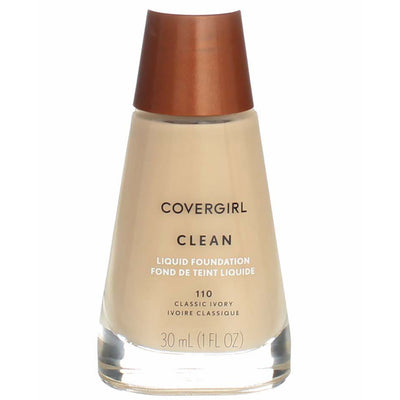 CoverGirl Clean Liquid Foundation, Classic Ivory 110, 1 oz