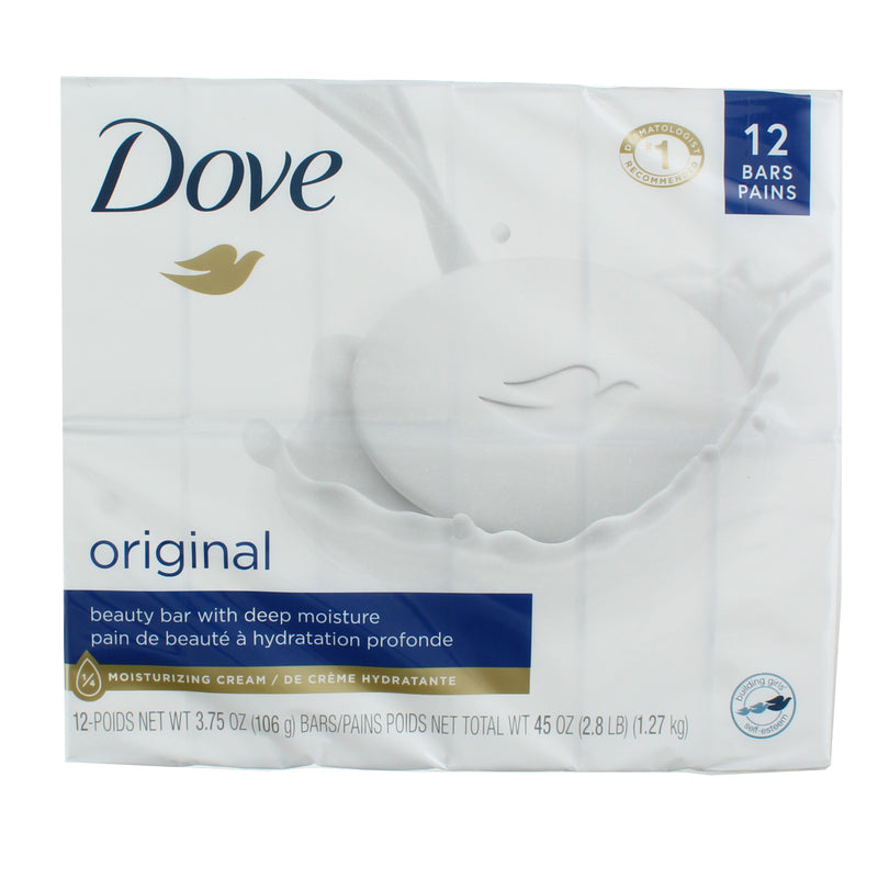 Dove Original Moisturizer Cream Bars, Original, 3.75 oz, 12 Ct