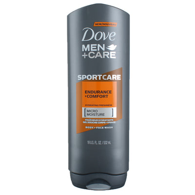 Dove Men+Care Sport Care Endurance + Comfort Body + Face Wash, 18 fl oz