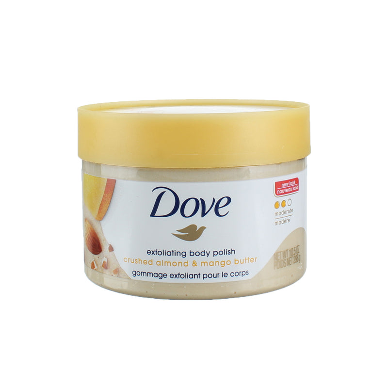 Dove Exfoliant Moderate Body Polish, Crushed Almond and Mango Butter, 10.5 oz