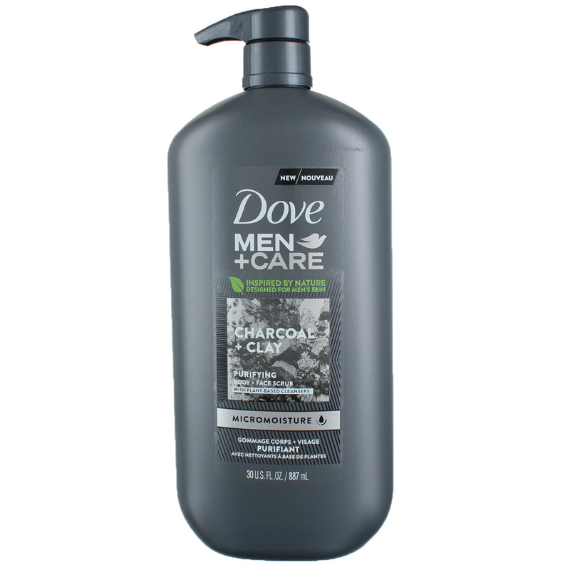 Dove Men+Care Body Wash Charcoal + Clay, 30 oz