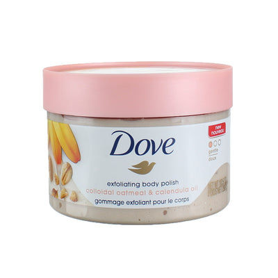 Dove Exfoliant Gentle Body Polish, Oatmeal and Calendula Oil, 10.5 oz