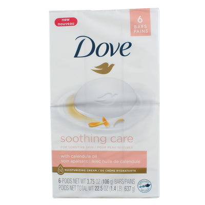 Dove Soothing Care Moisturizer Cream Bars, Fragrance Free, 3.75 oz, 6 Ct