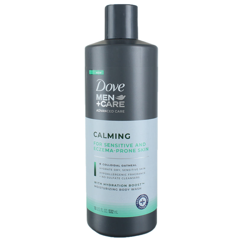 Dove Men+Care Advanced Calm Body Wash Cleanser For Sensitive and Eczema Prone Skin 18 fl oz.