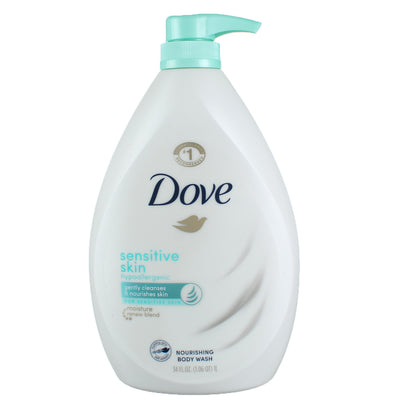Dove Sensitive Skin Sensitive Skin Body Wash, Fragrance Free, 34 fl oz