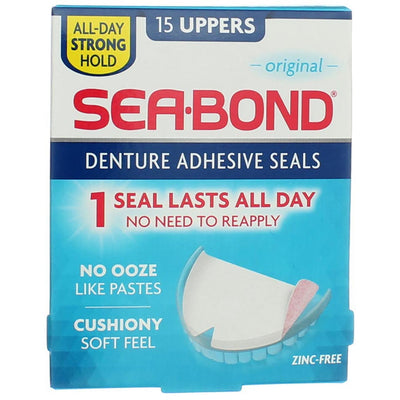 SEA-BOND Denture Adhesive Seals Uppers Original 15 ea