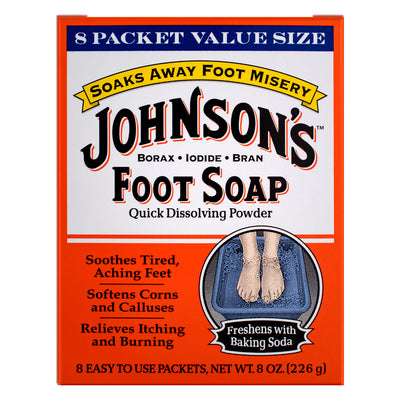Johnson's Quick Dissolving Powder Foot Soap, 8 Ct, 8 oz