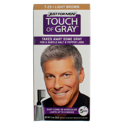 Just For Men Touch of Gray Hair Color, Light Brown T-25