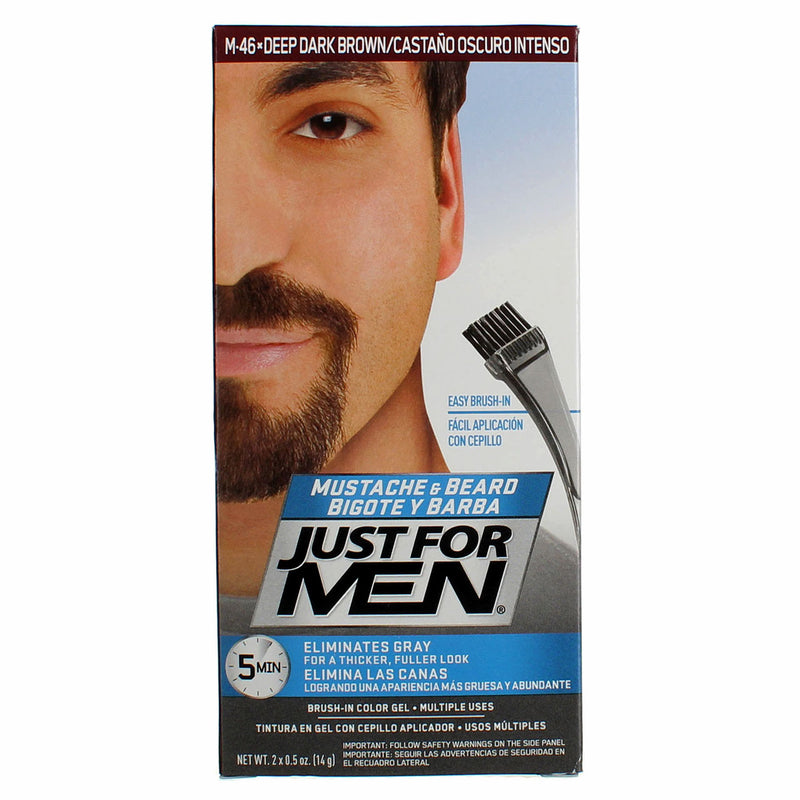 Just For Men Easy Brush In Mustache & Beard Color, Deep Dark Brown M-46