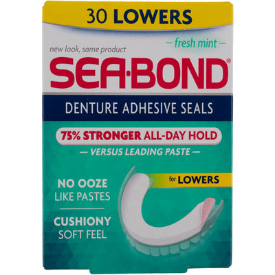Secure Denture Adhesive Seals, Fresh Mint Lowers