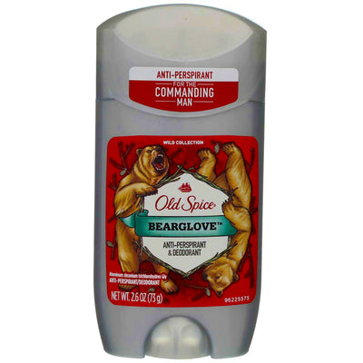 Old Spice Wild Collection Bearglove Antiperspirant Deodorant Invisible Solid, 2.6 oz