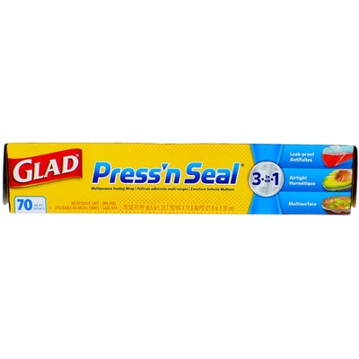 Glad Press'N Seal Multipurpose Sealing Wrap, 70 sq ft