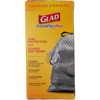 Glad Force Flex Plus Waste Bags, Lemon Fresh Bleach, 13 gal, 34 Ct