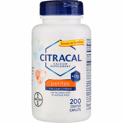 Citracal Petites Calcium Supplement Coated Caplets, 200 Ct