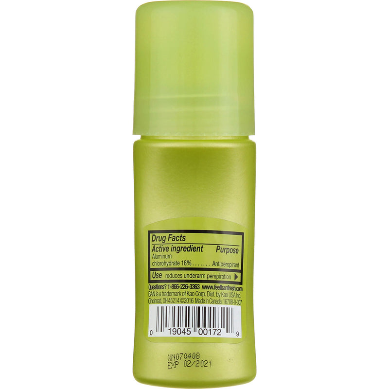 Ban Roll On Antiperspirant Deodorant, Unscented, 1.5 fl oz