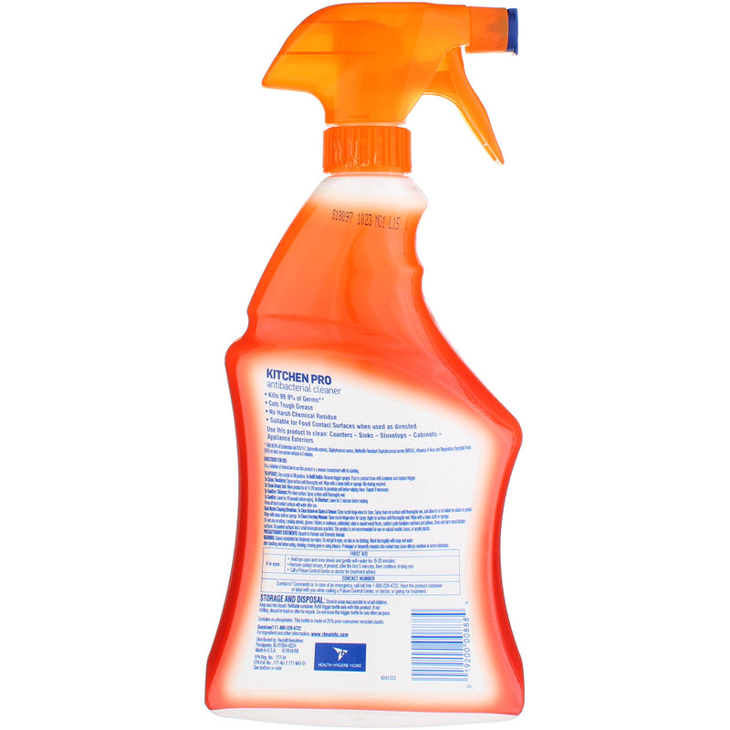 Lysol Kitchen Pro Antibacterial Kitchen Cleaner Power Trigger Spray, 22 fl oz