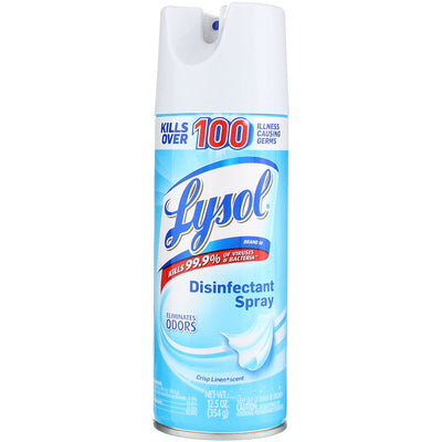 Lysol Disinfectant Spray Aerosol, Crisp Linen, 12.5 oz