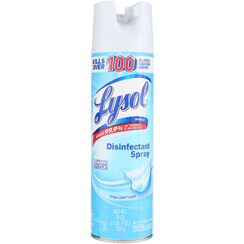 Lysol Disinfectant Spray Aerosol, Crisp Linen, 19 oz