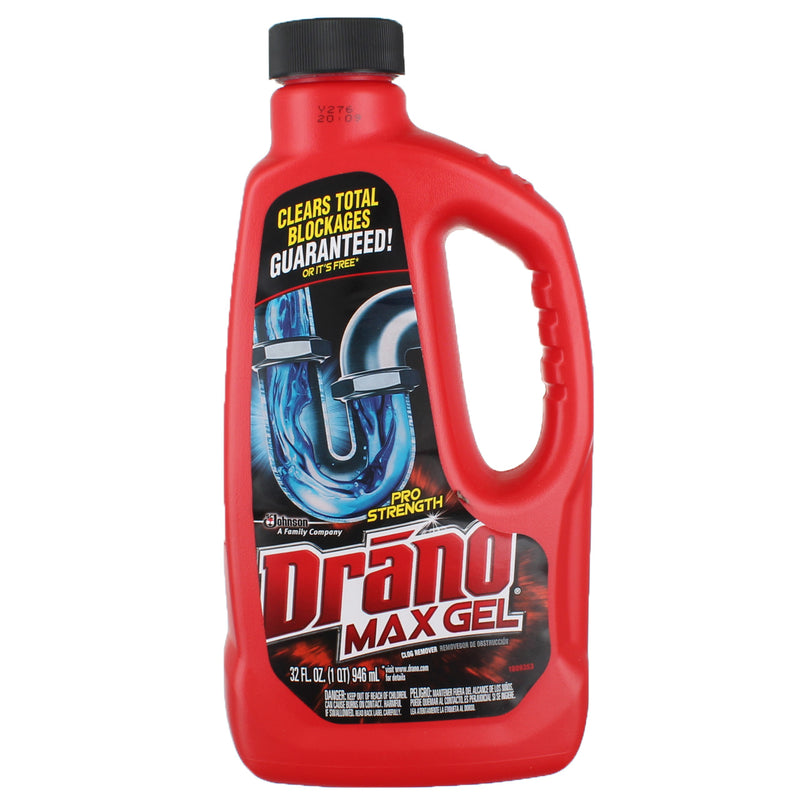 Drano Max Gel Clog Remover Liquid, 32 fl oz