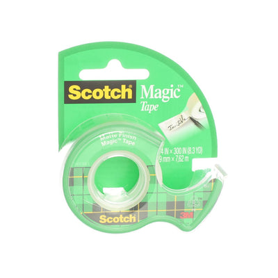 Scotch Magic Tape, Transparent, 0.75in X 300in