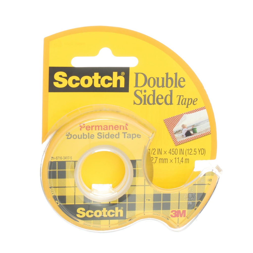 2 Scotch Double-Sided Tape Permanent 0.5in X 450in