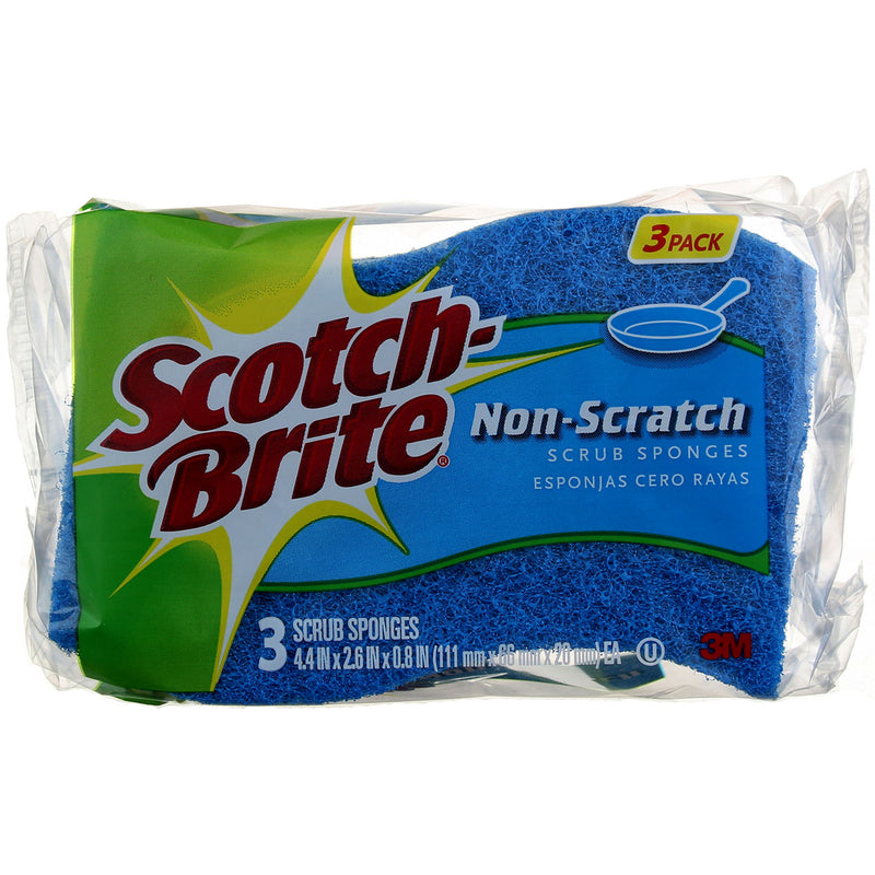 Scotch-Brite Non-Scratch Scrub Sponge, 3 Ct