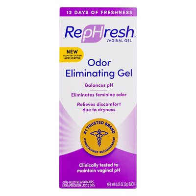 RepHresh Odor Eliminating Vaginal Gel, 0.07 oz, 4 Ct