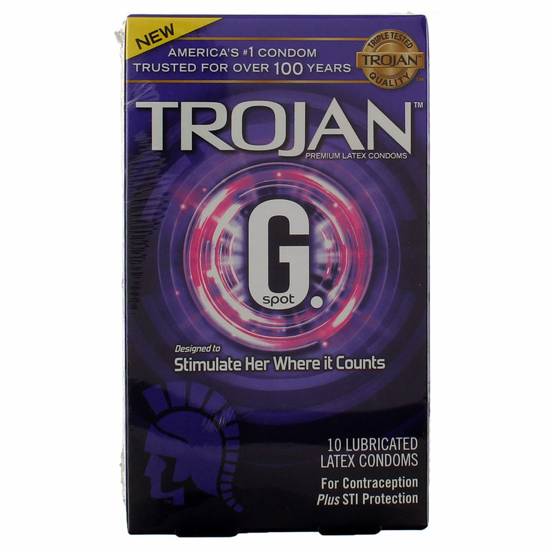 Trojan G Spot Latex Condoms, 10 Ct
